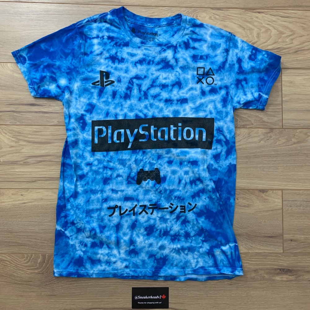 🔹PlayStation Blue Tie Dye Tee (Sz S)
